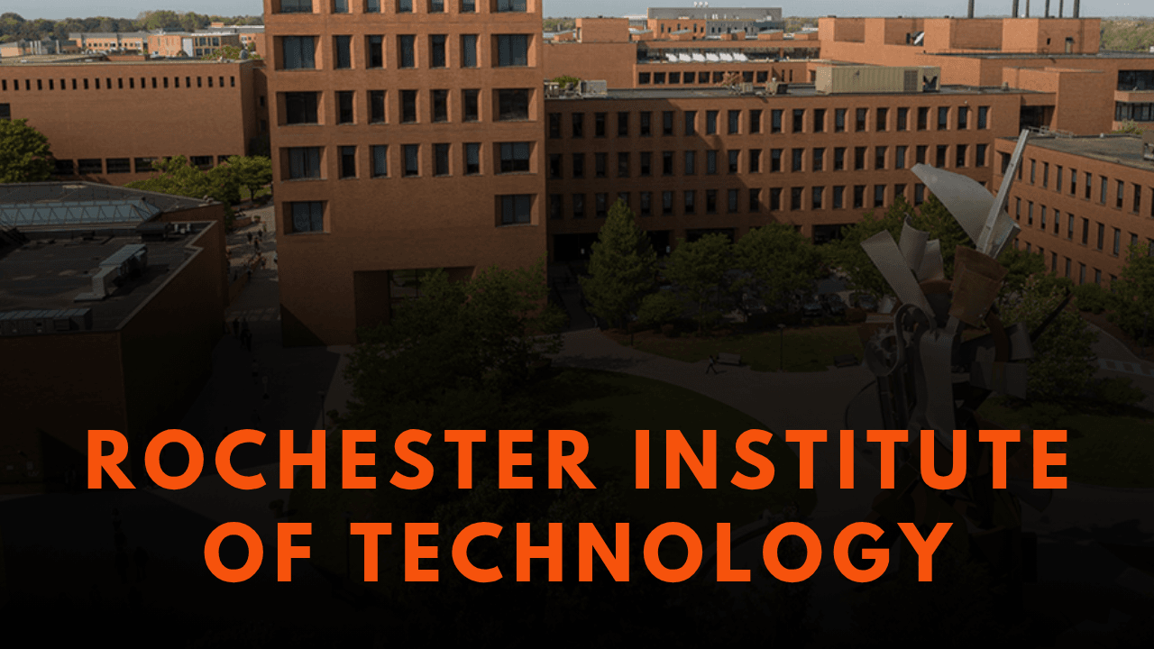 Students collaborating in a lab at Rochester Institute of Technology, a university known for its hands-on MS in CS and excellent co-op program.