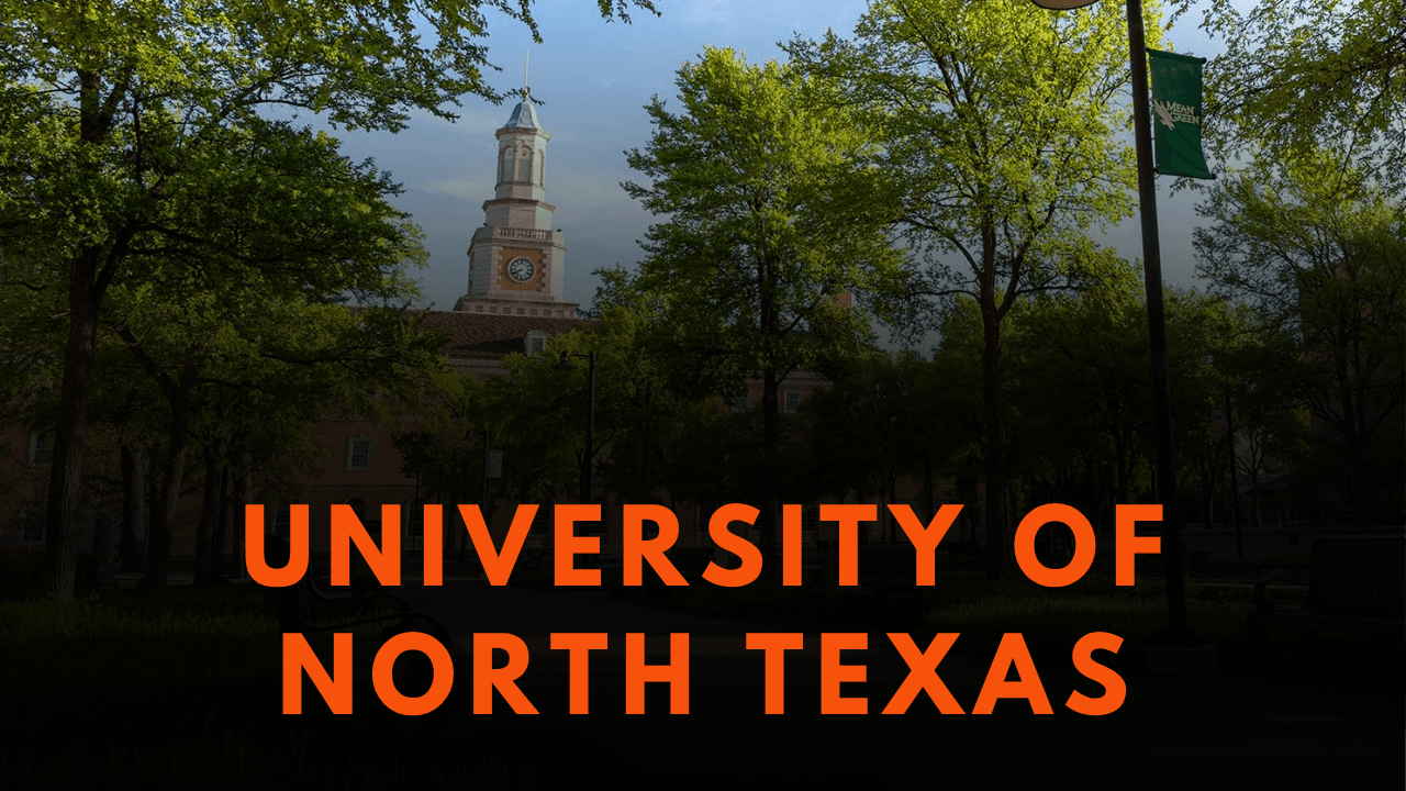 The University of North Texas campus in Denton, a Tier One research institution offering a respected MS in Computer Science program for Spring 2026